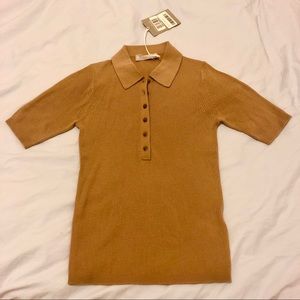 Everlane Merino Wool Polo in Khaki